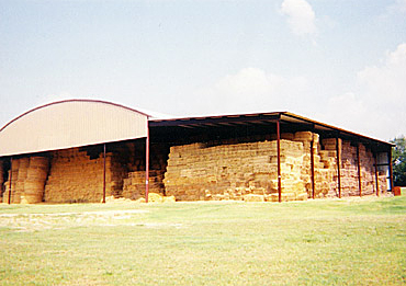 Barn stored hay at Russell Hay & Sprig Farm. Barn stored hay at Russell Hay & Sprig Farm.